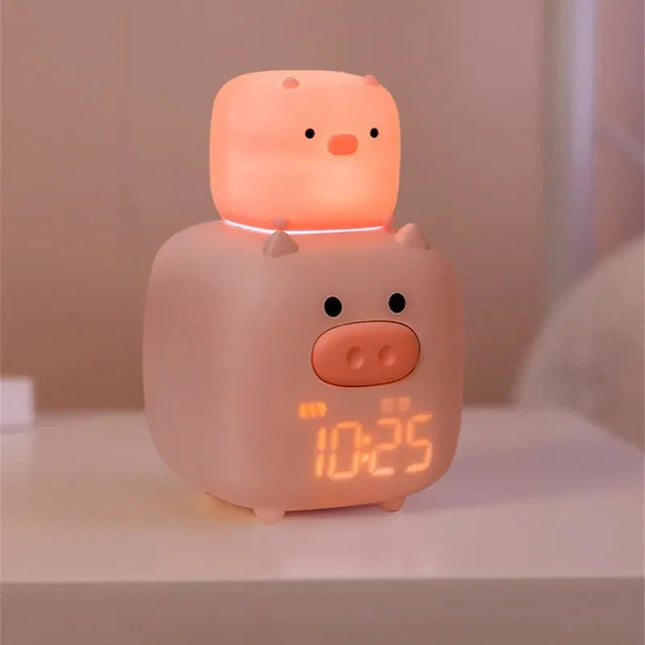 Despertador infantil cerdito de color rosa