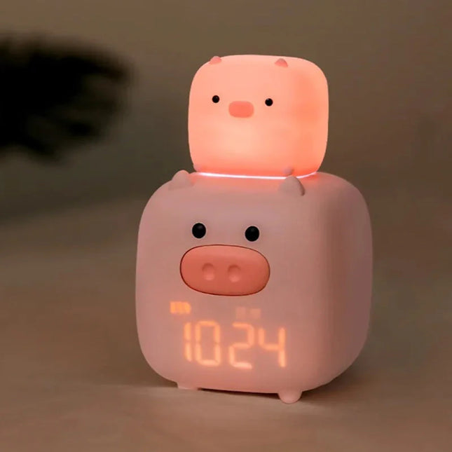 Despertador infantil cerdito de color rosa