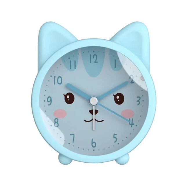 Despertador analógico de gato para niña