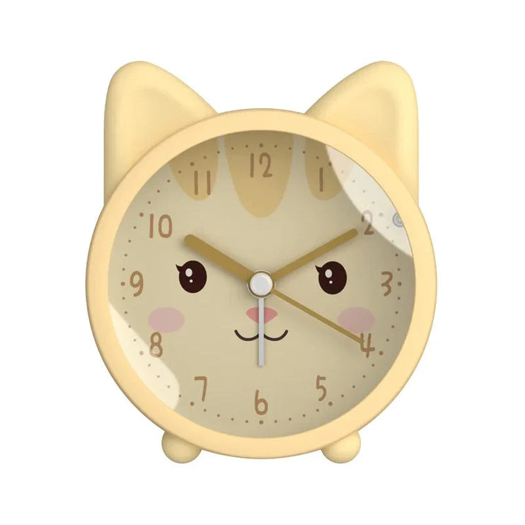 Despertador analógico de gato para niña