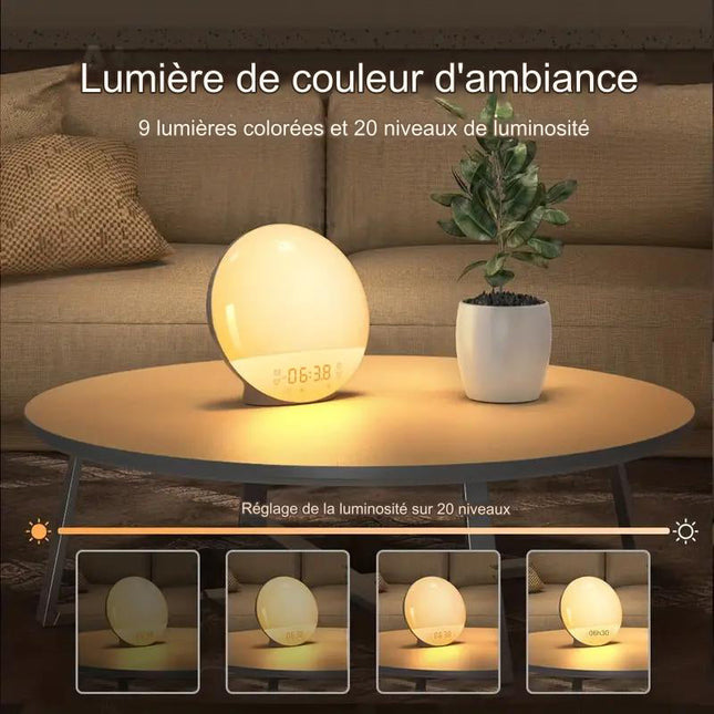 Despertador inteligente con luz y radio