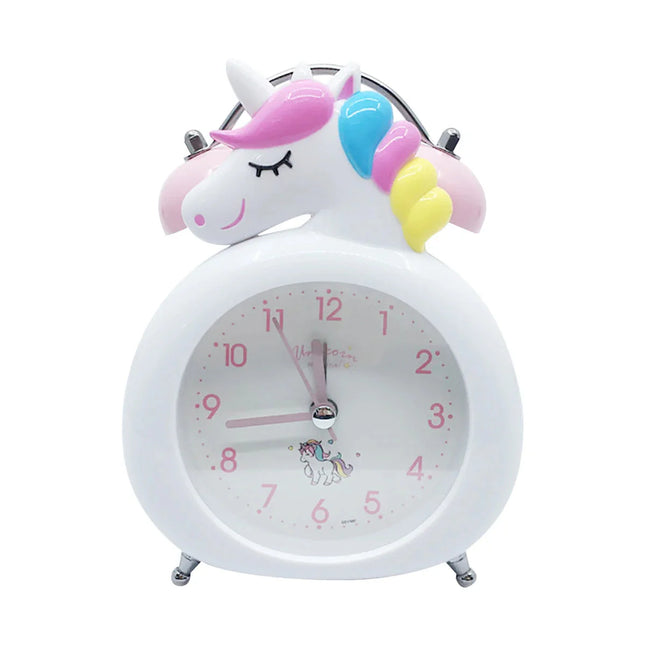 Despertador analógico de unicornio para niña