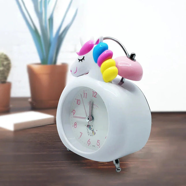 Despertador analógico de unicornio para niña