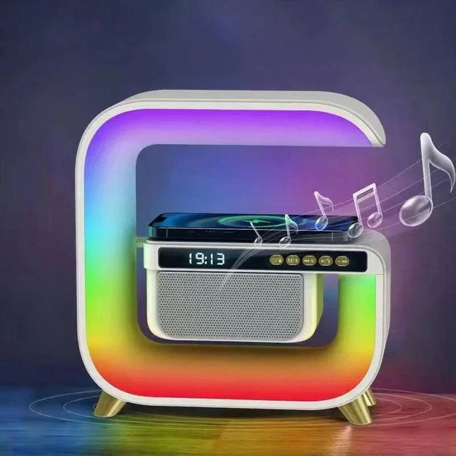 Lámpara despertador Bluetooth con carga inalámbrica