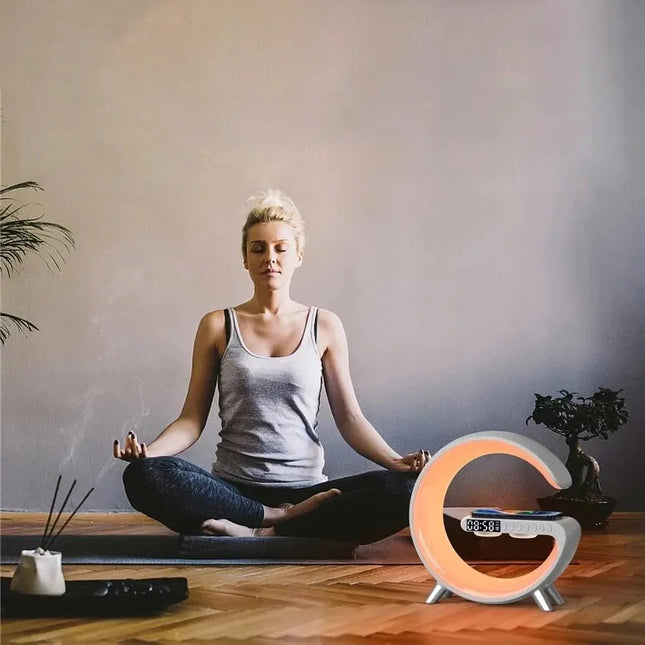 Lámpara despertador con altavoz Bluetooth