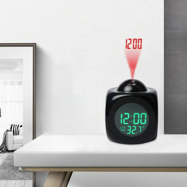 Mini despertador con proyector de hora