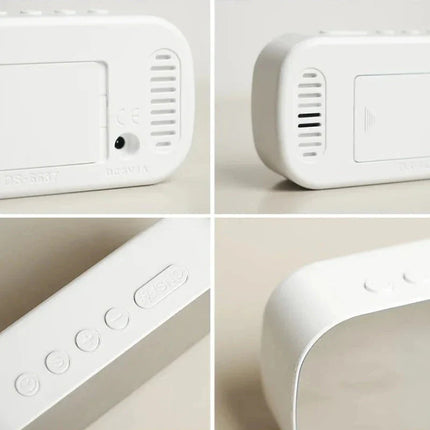 Despertador LED con alimentación por cable