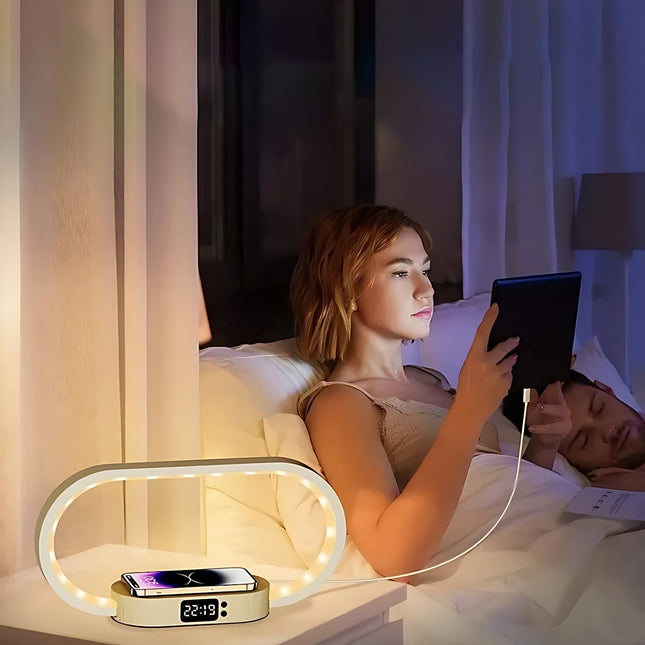 Lámpara de mesita con despertador luminoterapia