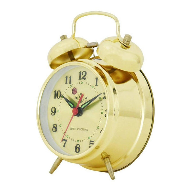 Reloj despertador de cuerda con campanas