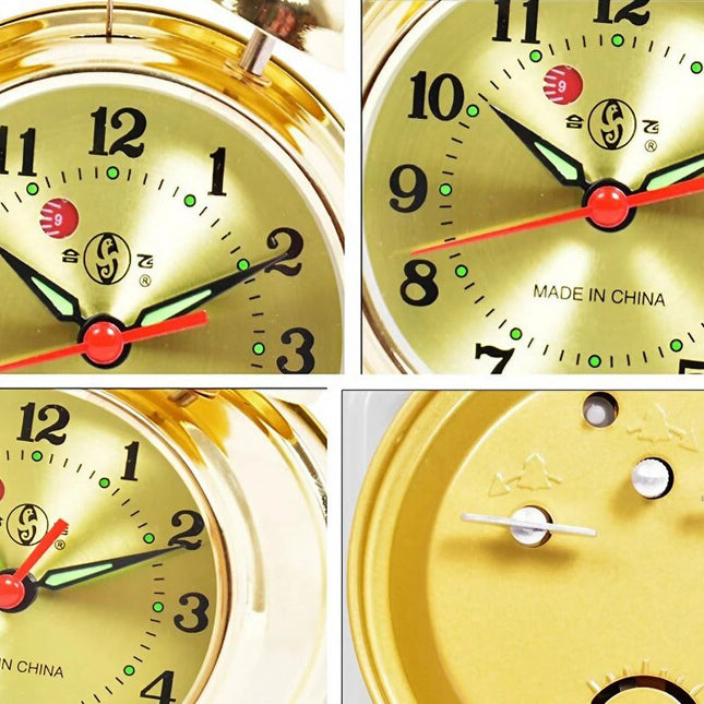 Reloj despertador de cuerda con campanas