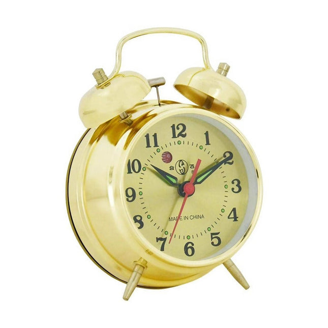 Reloj despertador de cuerda con campanas