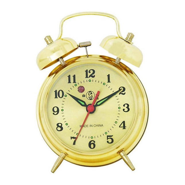 Reloj despertador de cuerda con campanas