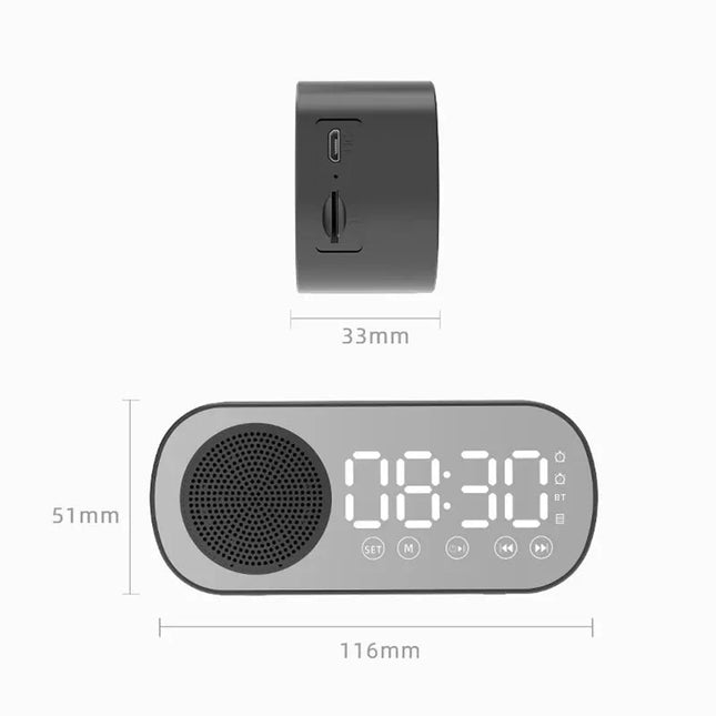 Despertador digital con radio y altavoz