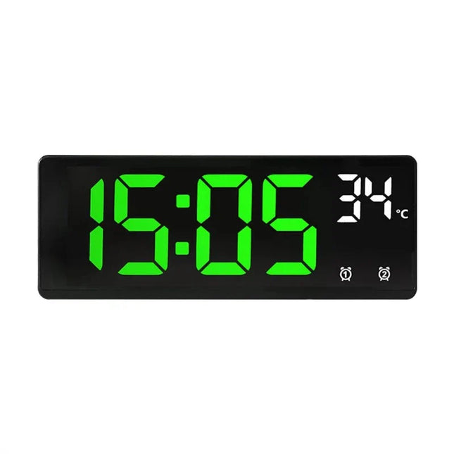 Reloj despertador numérico con LED verde