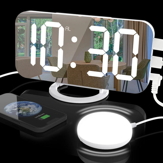 Despertador espejo con alarma vibratoria