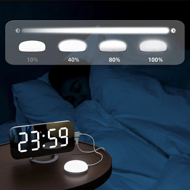 Despertador espejo con alarma vibratoria