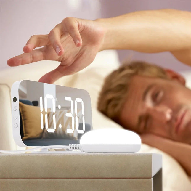 Despertador espejo con alarma vibratoria