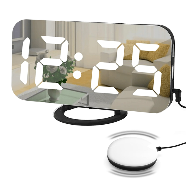 Despertador espejo con alarma vibratoria
