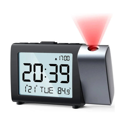 Despertador con proyector de hora a pilas