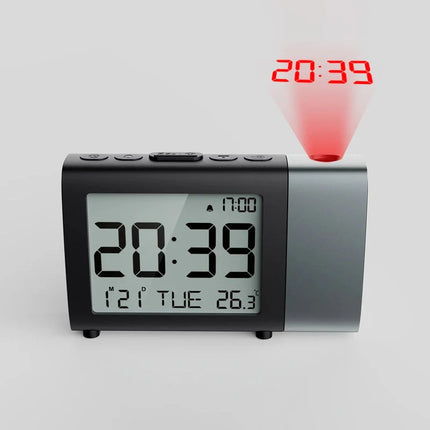 Despertador con proyector de hora a pilas