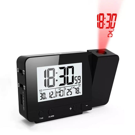 Despertador digital con proyección de hora