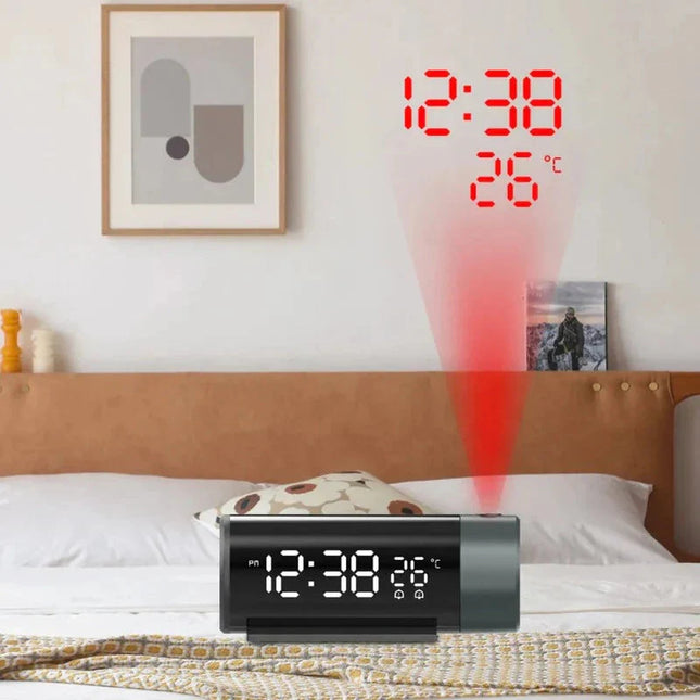 Despertador con proyector de hora para techo