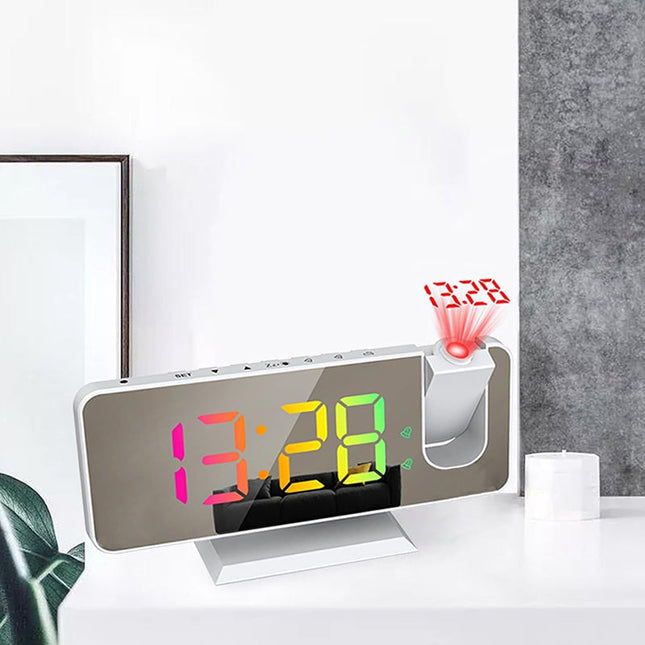 Despertador eléctrico con proyección de hora