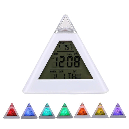 Despertador pirámide para adulto con luz