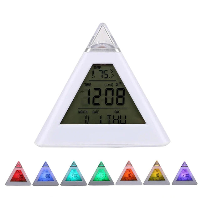 Despertador pirámide para adulto con luz
