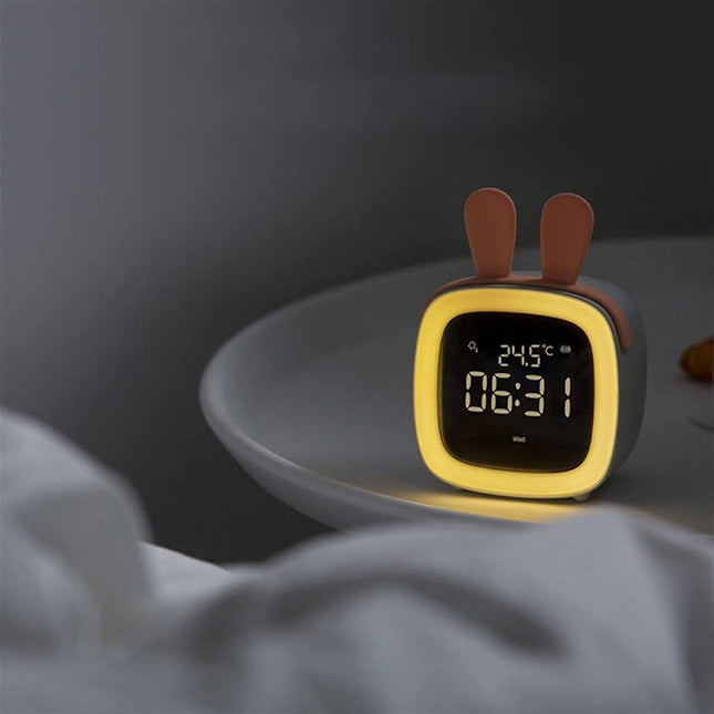 Despertador conejito con luz nocturna