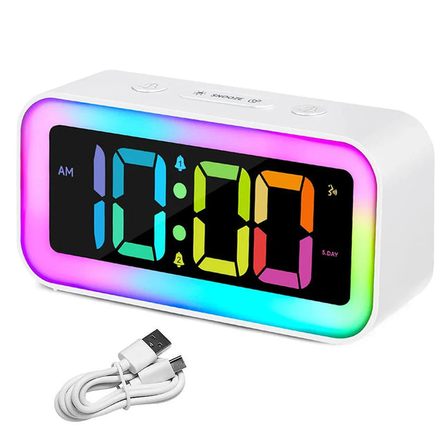 Despertador digital luminoso con luz LED