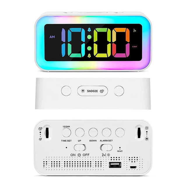 Despertador digital luminoso con luz LED