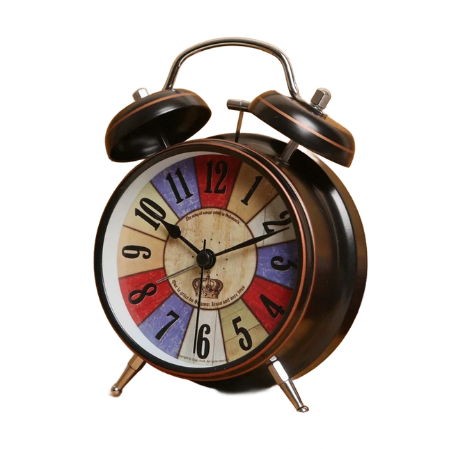 Reloj despertador retro con doble campana