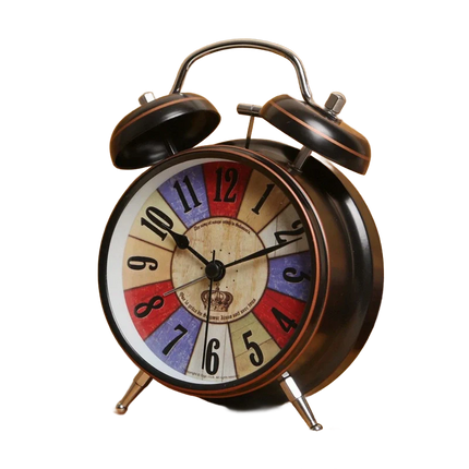 Reloj despertador retro con doble campana