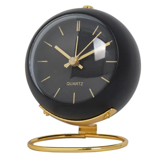 Reloj despertador negro de estilo vintage