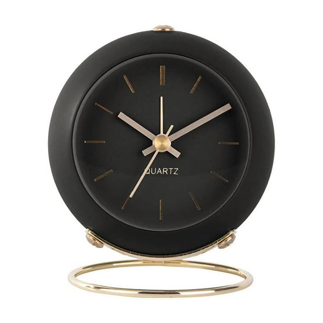 Reloj despertador negro de estilo vintage