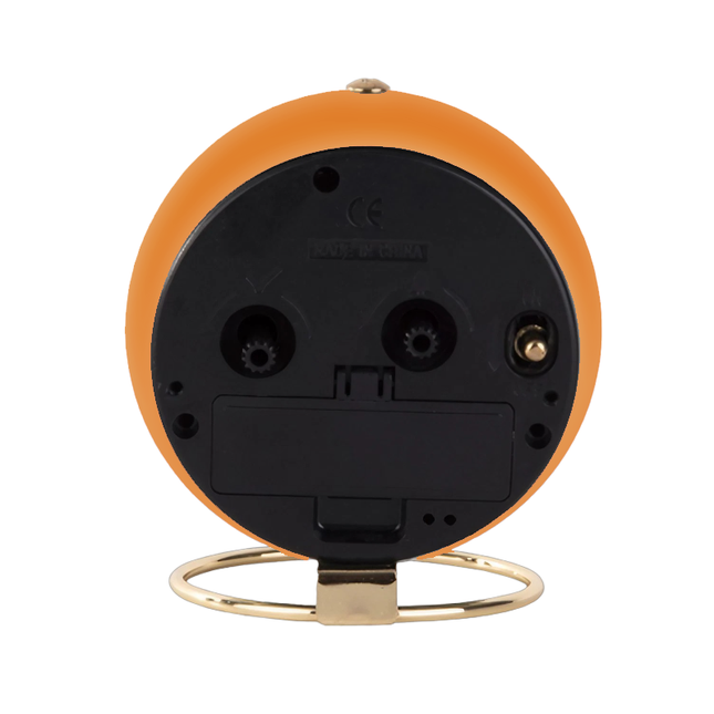 Reloj despertador naranja de estilo vintage