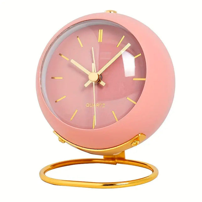 Pequeño despertador vintage de color rosa